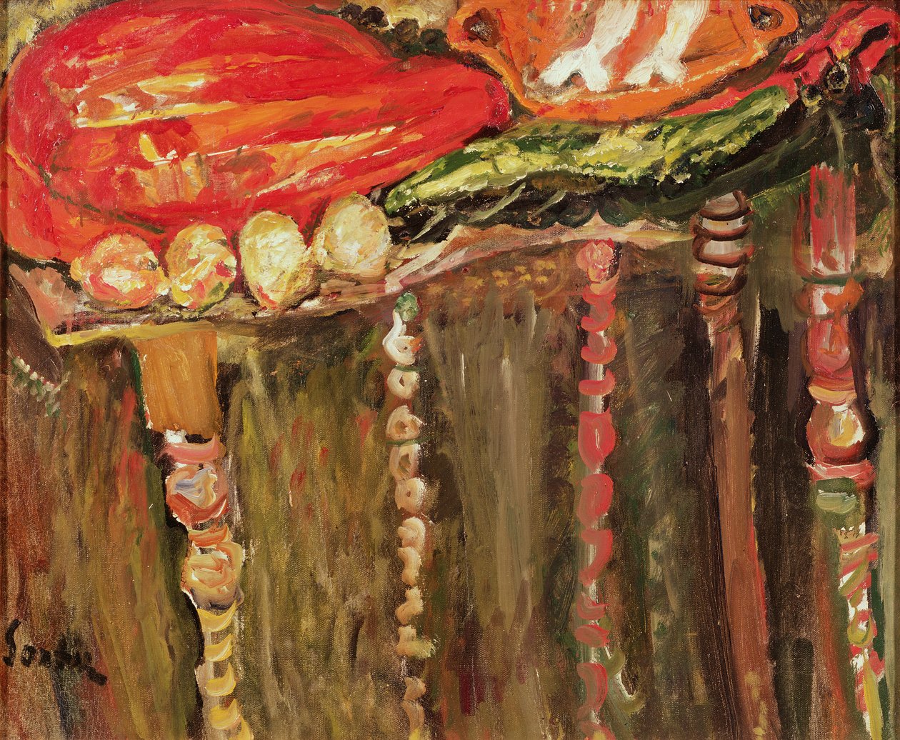 Nature morte avec un morceau de viande crue, vers 1924 - Chaim Soutine