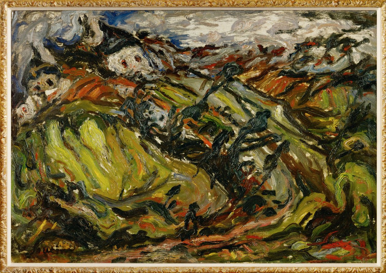 Maisons à Ceret (peinture sur toile) - Chaim Soutine