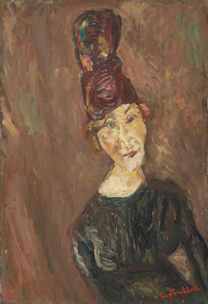 La femme au grand chapeau, vers 1919 - Chaim Soutine