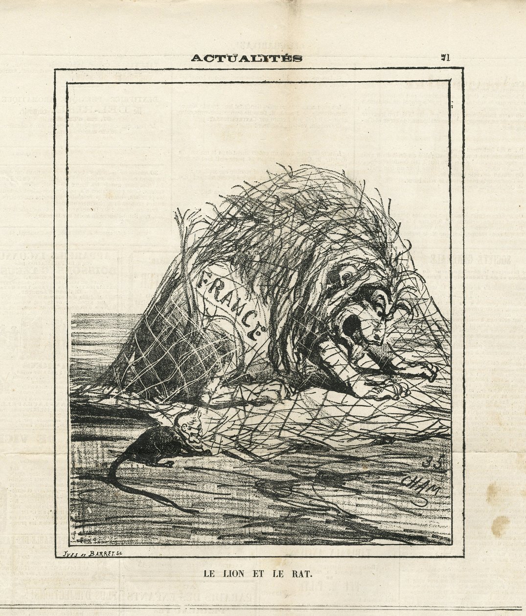 Illustration de Cham (1819-1879) dans Le Charivari - Amédée de Noé