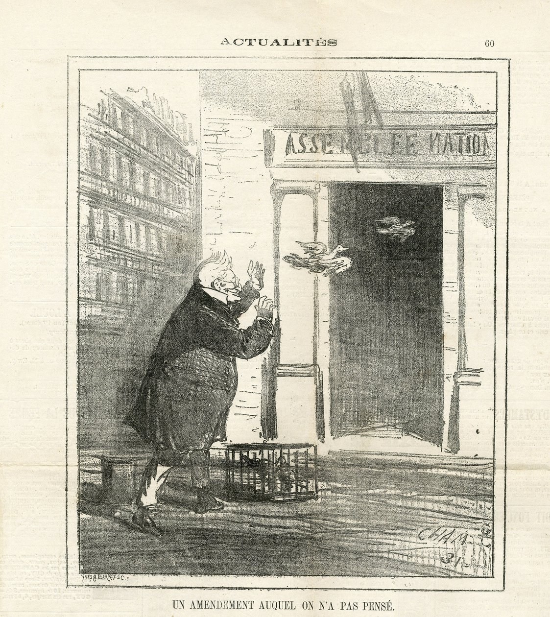 Illustration de Cham (1819-1879) dans Le Charivari - Amédée de Noé