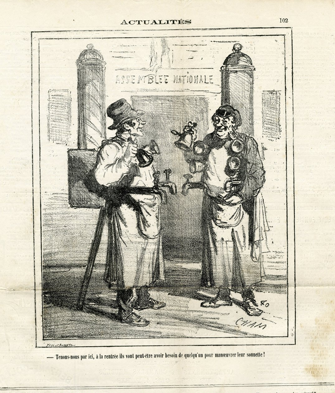 Illustration de Cham (1819-1879) dans Le Charivari - Amédée de Noé