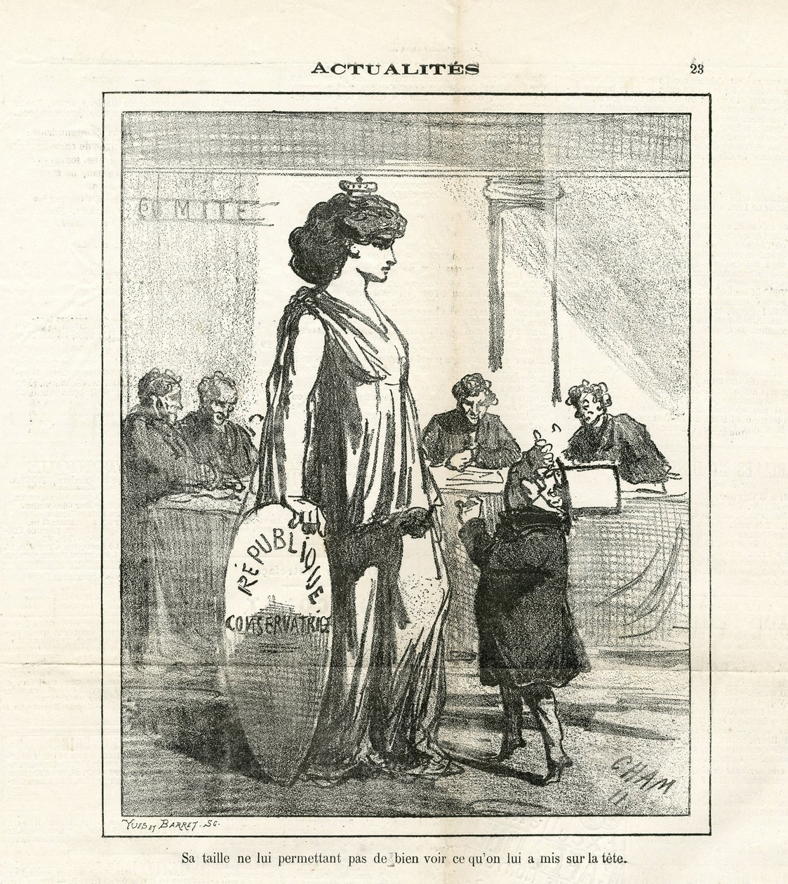 Illustration de Cham dans Le Charivari - Amédée de Noé