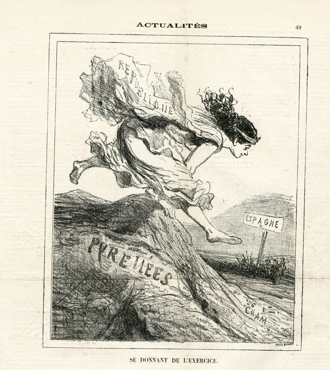 Illustration de Cham dans Le Charivari - Amédée de Noé