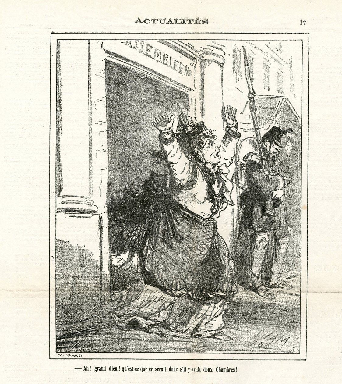 Illustration de Cham (1819-1879) dans Le Charivari - Amédée de Noé