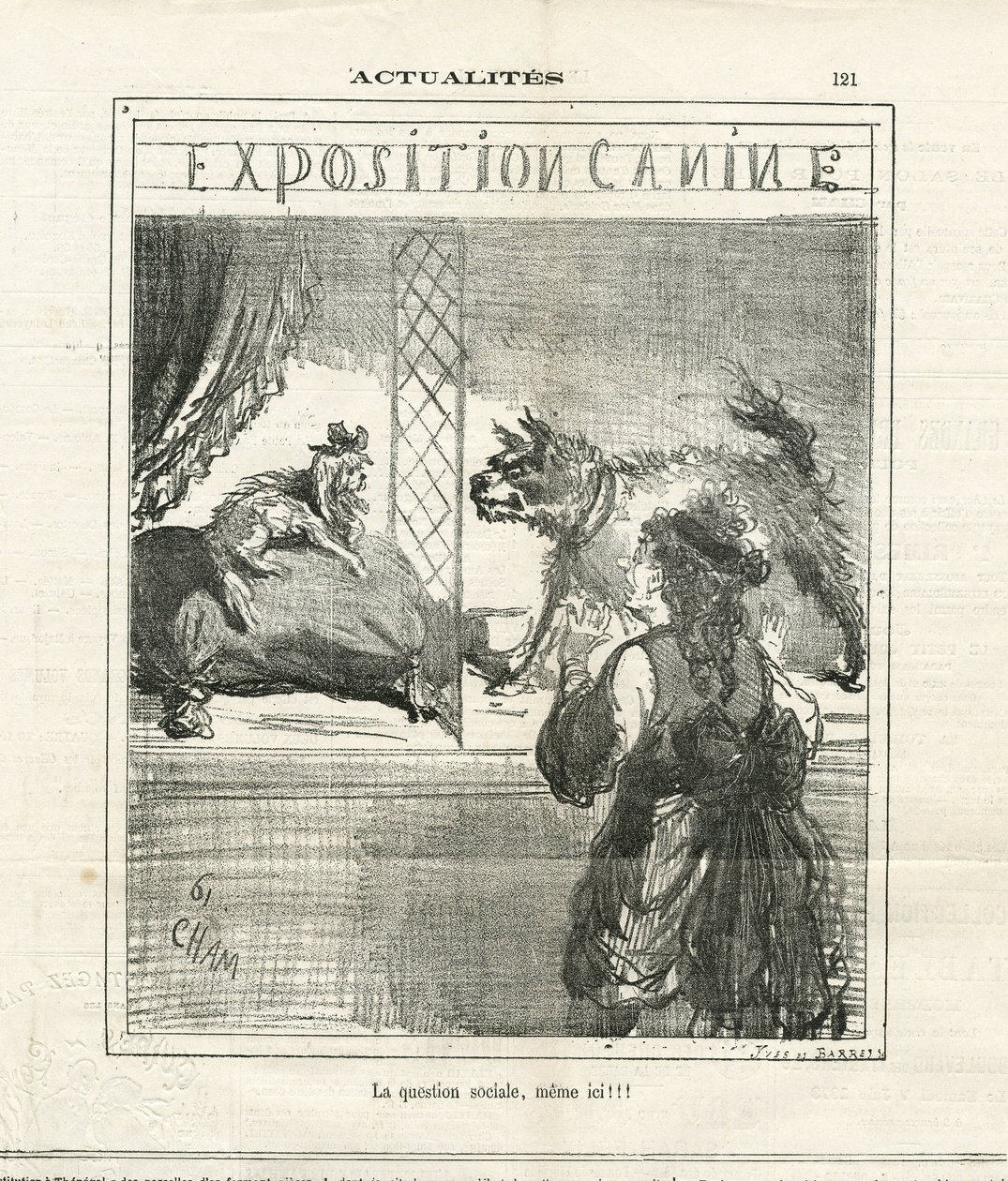 Illustration de Cham dans Le Charivari - Amédée de Noé