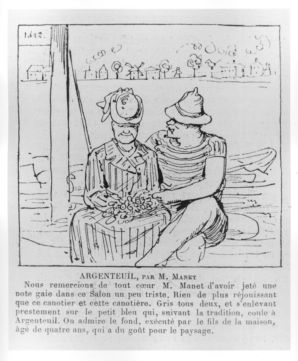 Argenteuil par Monsieur Manet, caricature de 