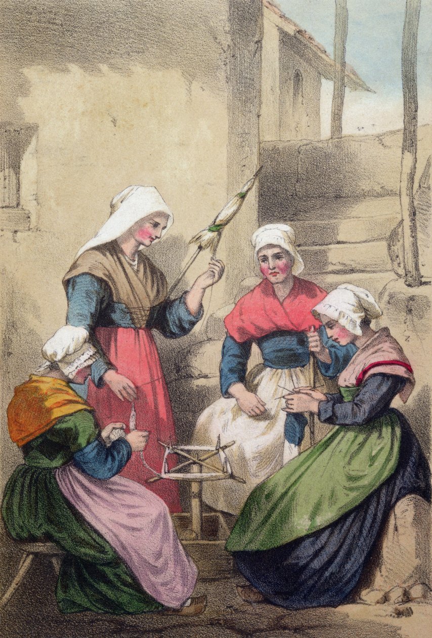Auvergne, fileuses de Royat - Charles Bour