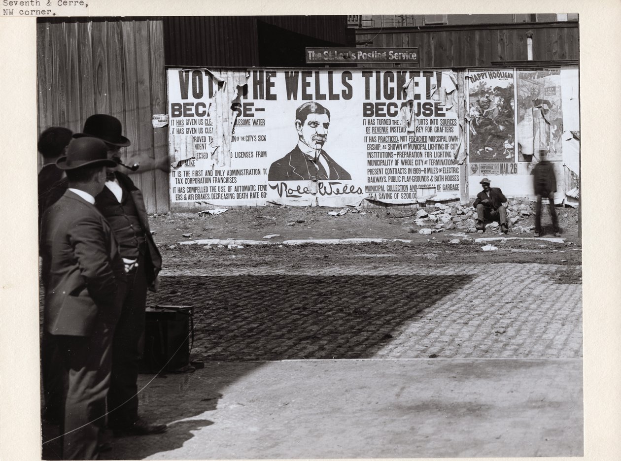 Panneau publicitaire pour la campagne de Rolla Wells pour maire - Charles Clement Holt
