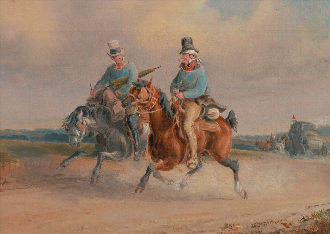 Une scène sur la route en France - Charles Cooper Henderson