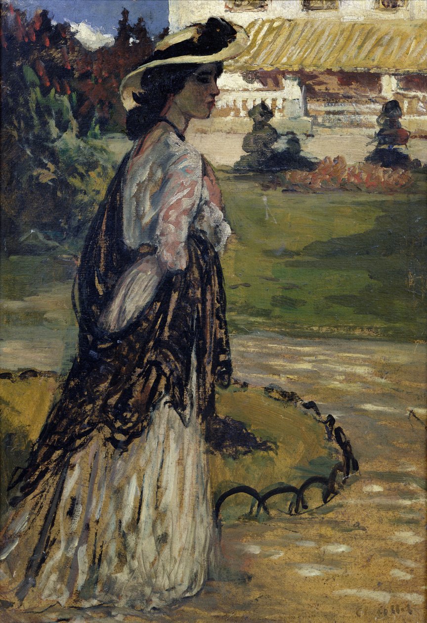 Femme dans un parc - Charles Cottet