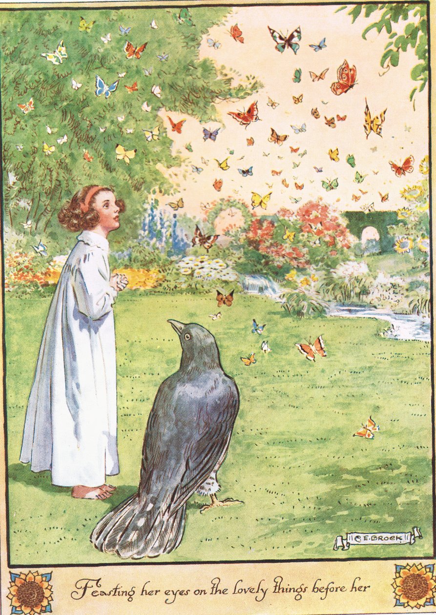 Elle se régale des belles choses devant elle, illustration de 