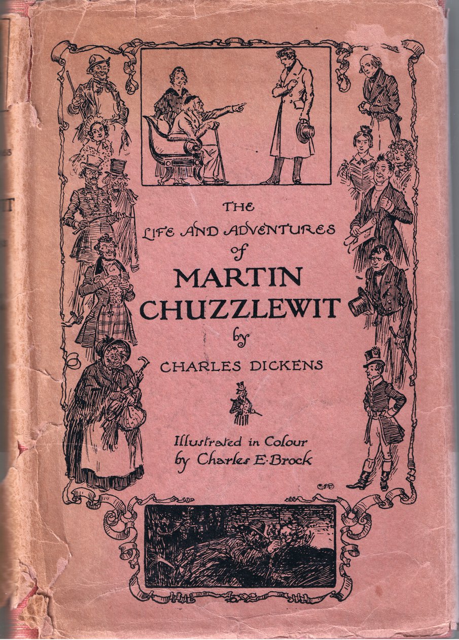 La Vie et les Aventures de Martin Chuzzlewit par Charles Dickens, couverture - Charles Edmund Brock