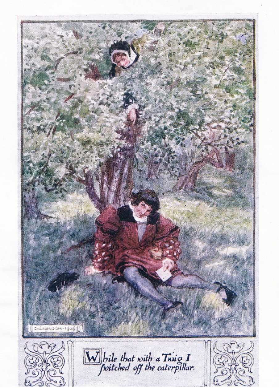 Pendant que je chassais la chenille avec une brindille - Charles Edmund Brock