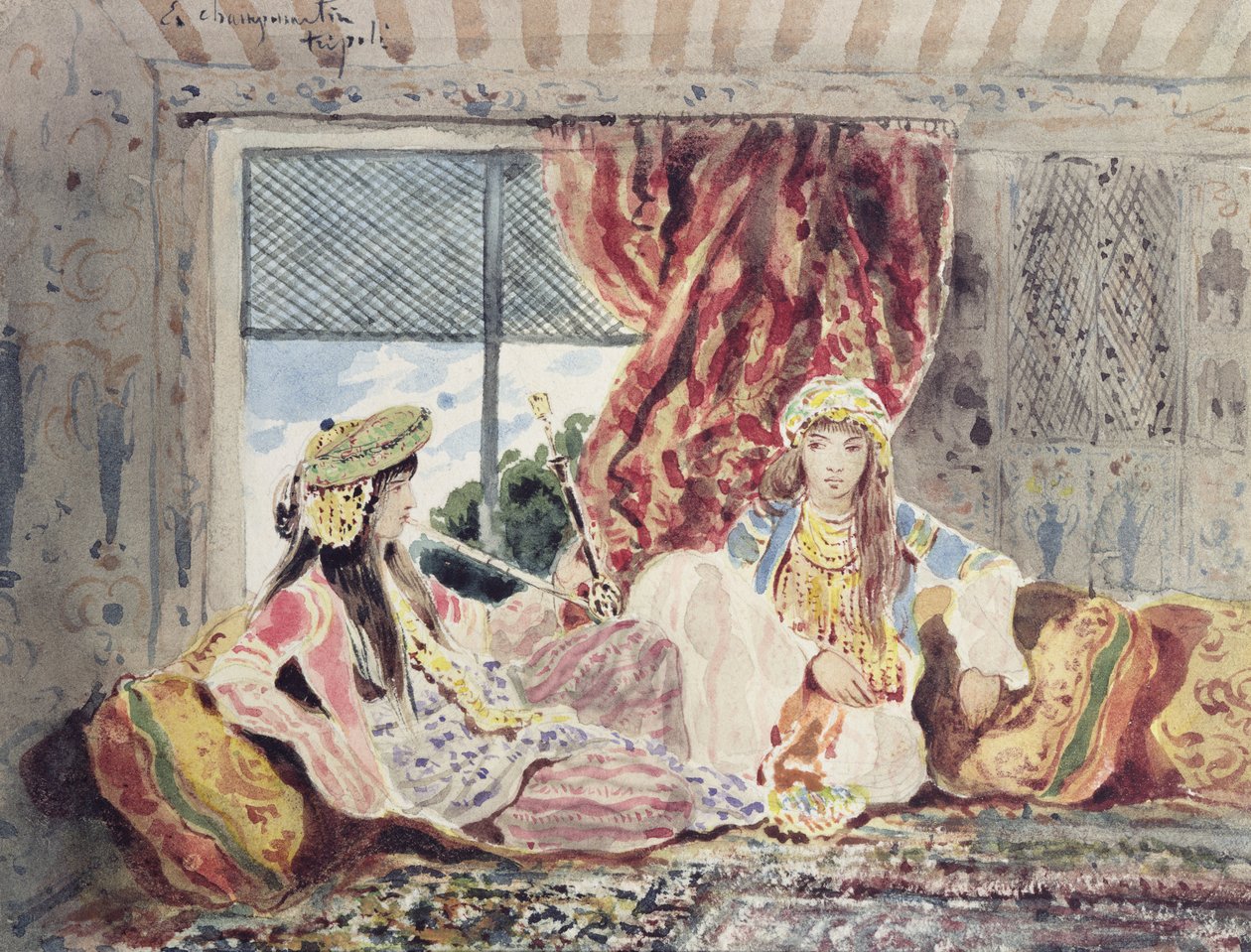 Tripoli, un harem - Charles Emile Callande de Champmartin