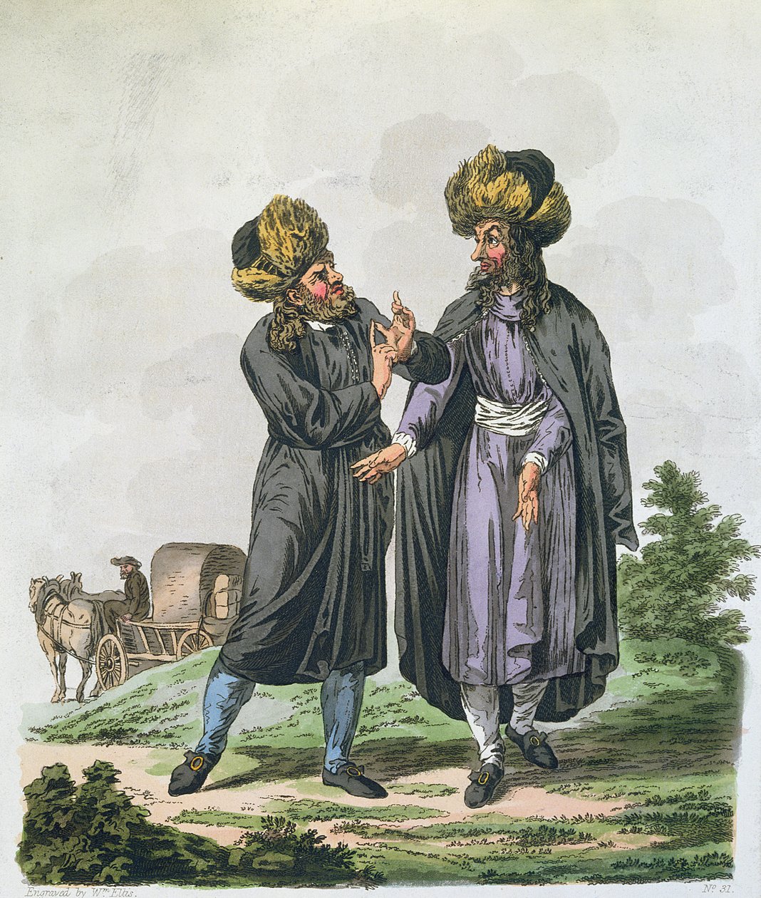 Juifs polonais, gravé par William Ellis (1747-1810) publié en 1804 - Charles Emilius Gold
