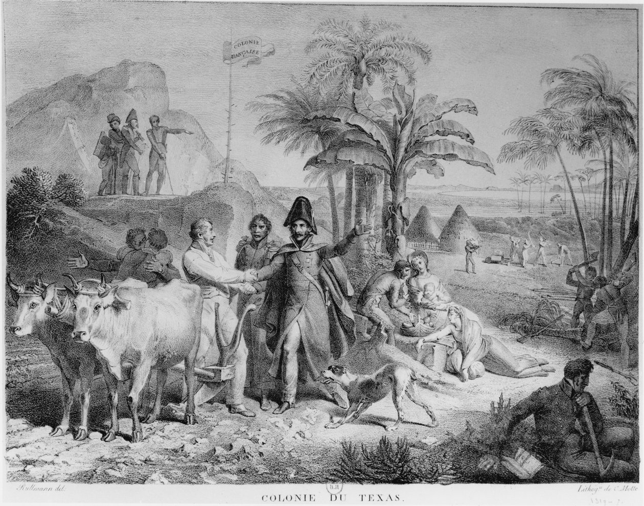Colonie du Texas, le général Lallemand au Champ d