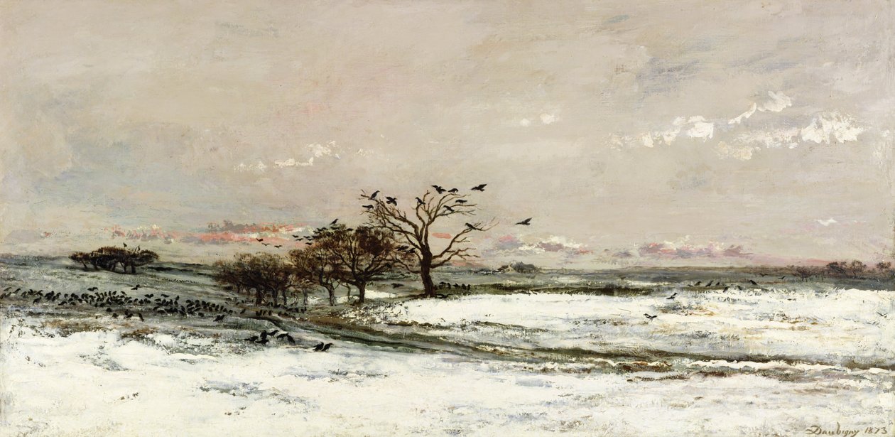 La Neige, 1873 - Charles Francois Daubigny