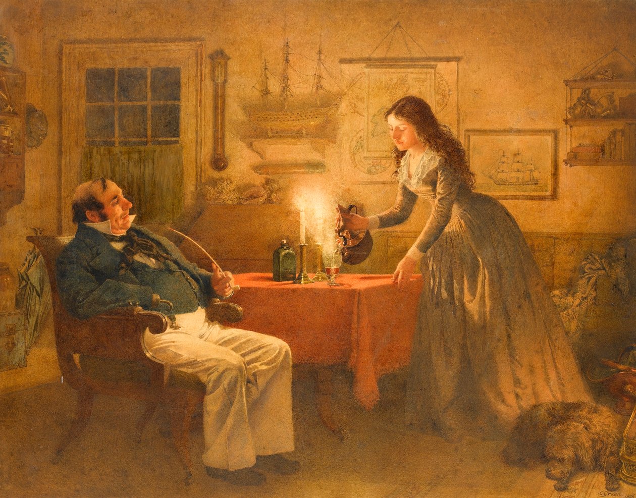 Capitaine Cuttle et Florence Dombey, 1886 - Charles Green