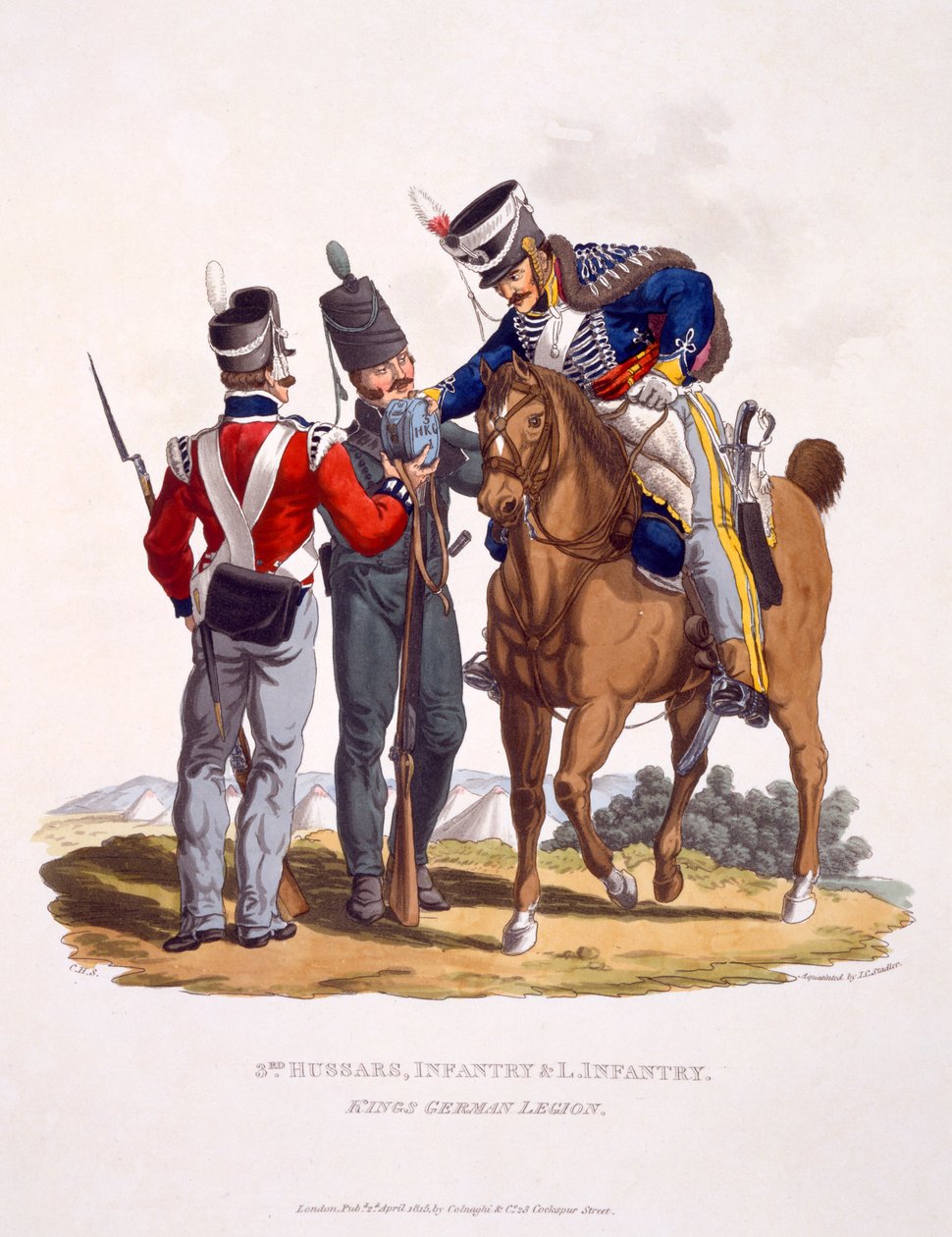 Uniforme des 3e Hussards, Infanterie et Infanterie Légère - La Légion Allemande du Roi, de 