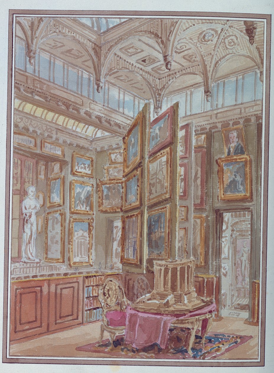 La Salle des Tableaux, vers 1830 - Charles James Richardson
