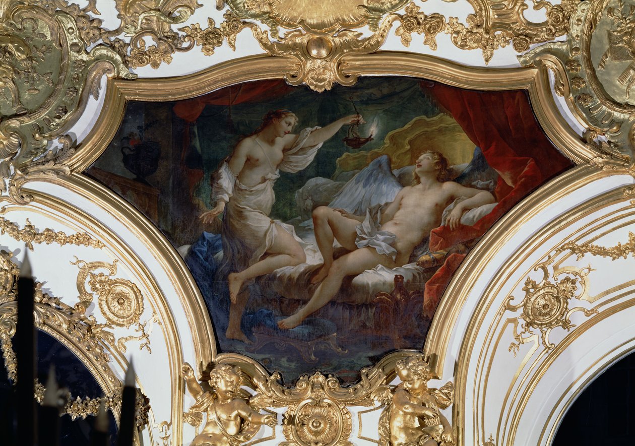 Psyché et Cupidon, panneau de plafond du Salon de la Princesse - Charles Joseph Natoire