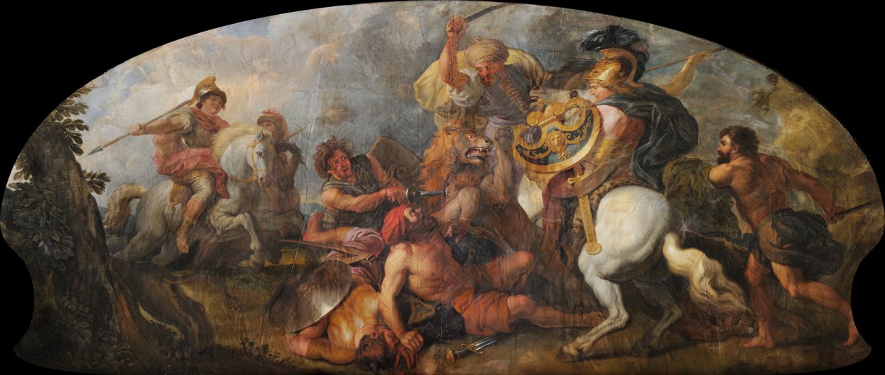 Alexandre le Grand à la chasse aux lions - Charles de la Fosse