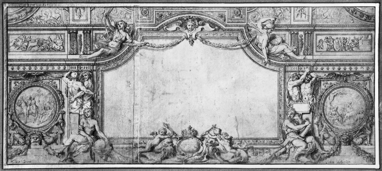 Projet de plafond décoré, vers 1663 - Charles Le Brun