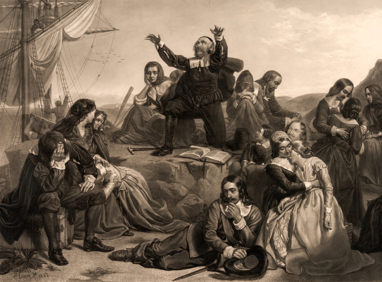 Départ des Pères Pèlerins, 1620 - Charles Lucy