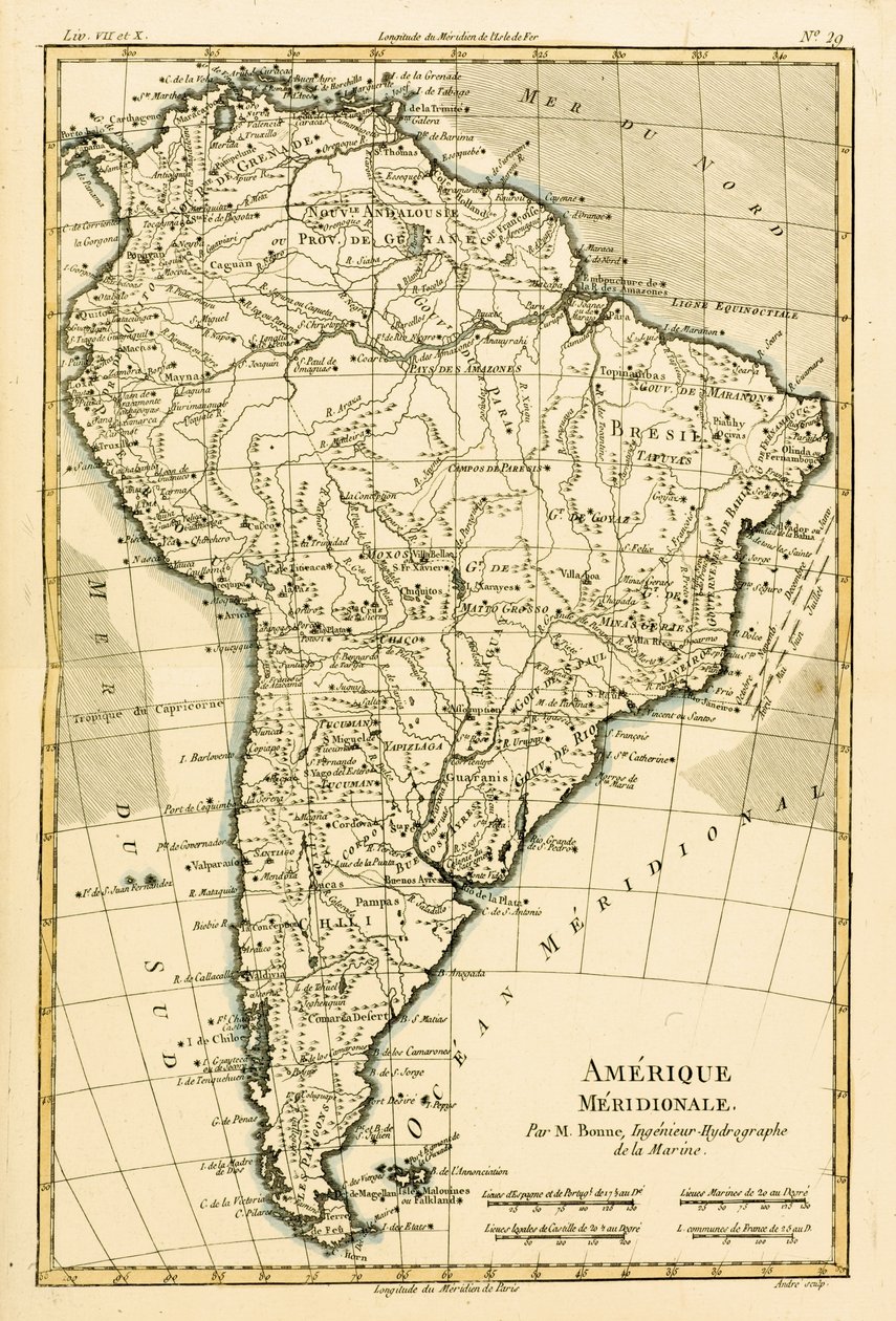 Amérique du Sud, de 