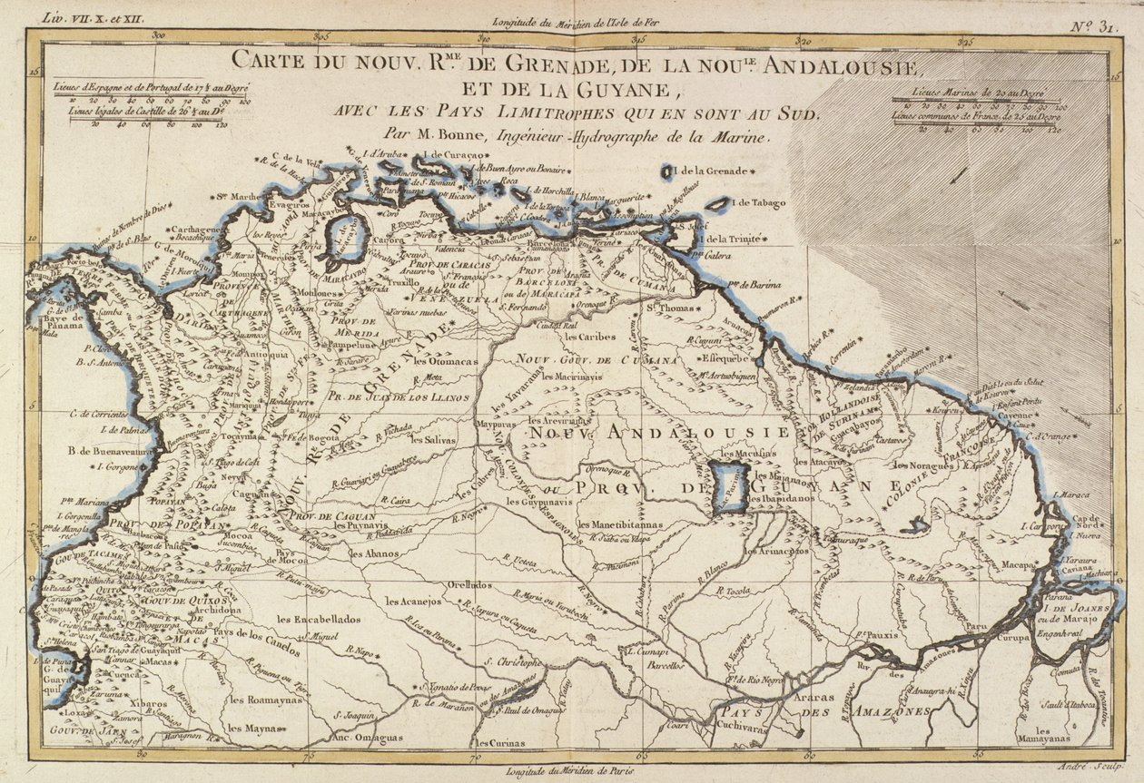 Les Nouveaux Royaumes de Grenade, Nouvelle Andalousie et Guyane, de 