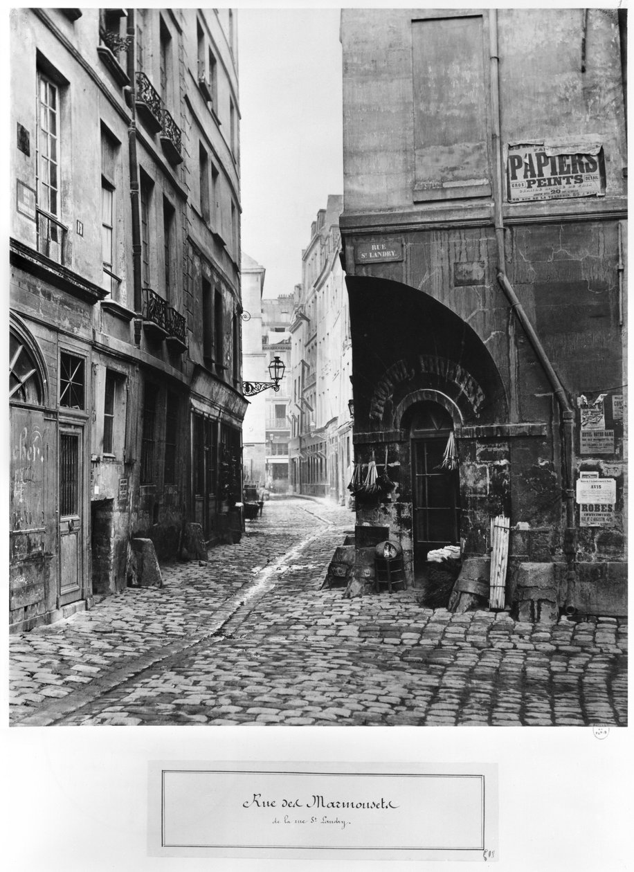 Rue des Marmousets, de la rue Saint-Landry, Paris, 1858-78 - Charles Marville