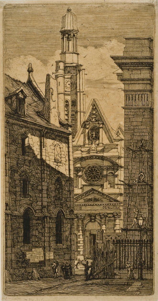 Saint-Étienne-du-Mont, Paris, des Eaux-fortes sur Paris - Charles Meryon