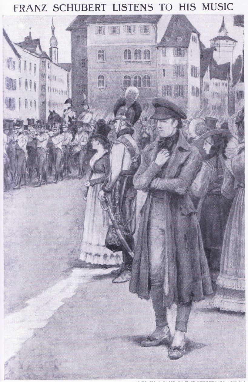 Franz Schubert écoute sa musique dans les rues de Vienne - Charles Mills Sheldon