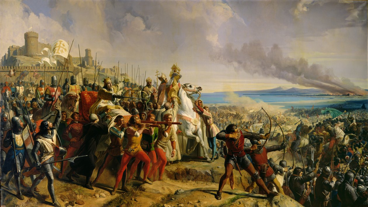La bataille de Montgisard, 25 novembre 1177, c.1842 - Charles Philippe Lariviere