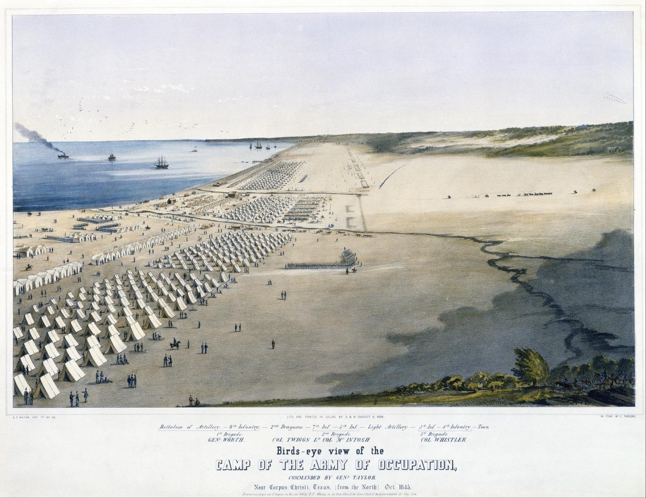 Vue aérienne du camp de l