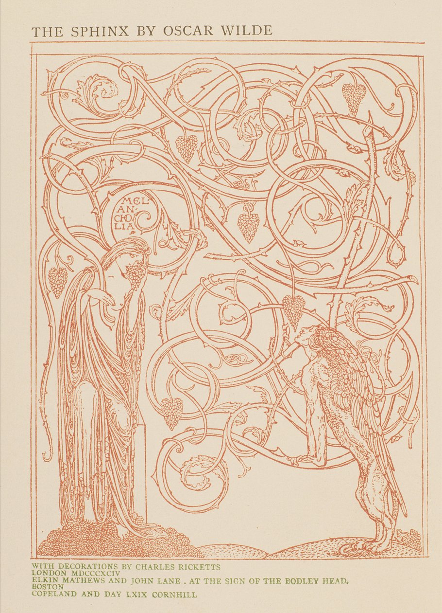 Mélancolie, frontispice de 