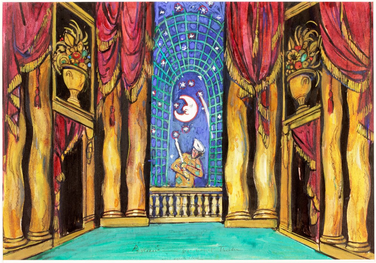 Pagliacci, Décor de scène pour le Théâtre de la Cour - Charles Ricketts