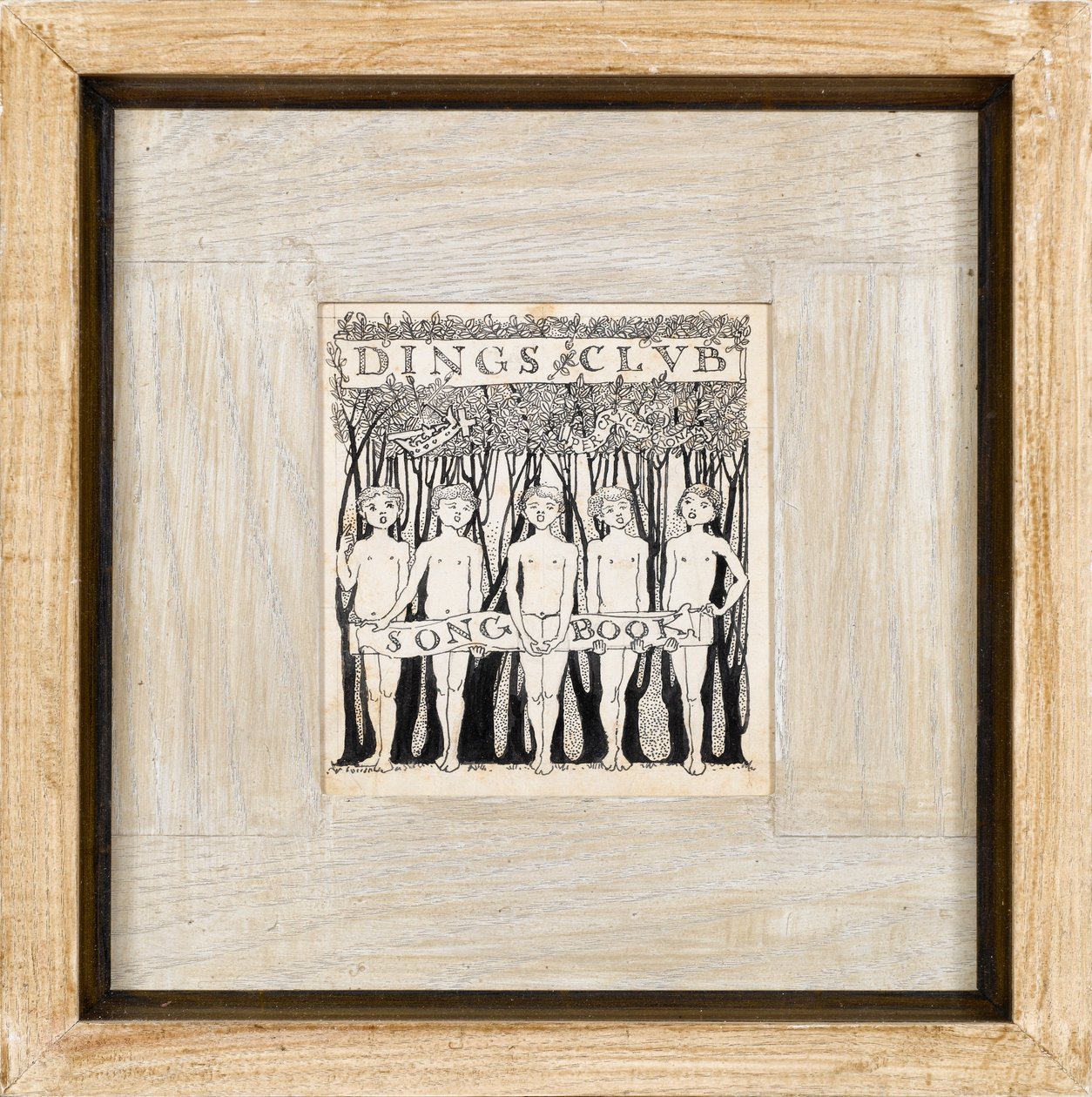 Design pour le Songbook du Dings Club, années 1890 - Charles Robert Ashbee