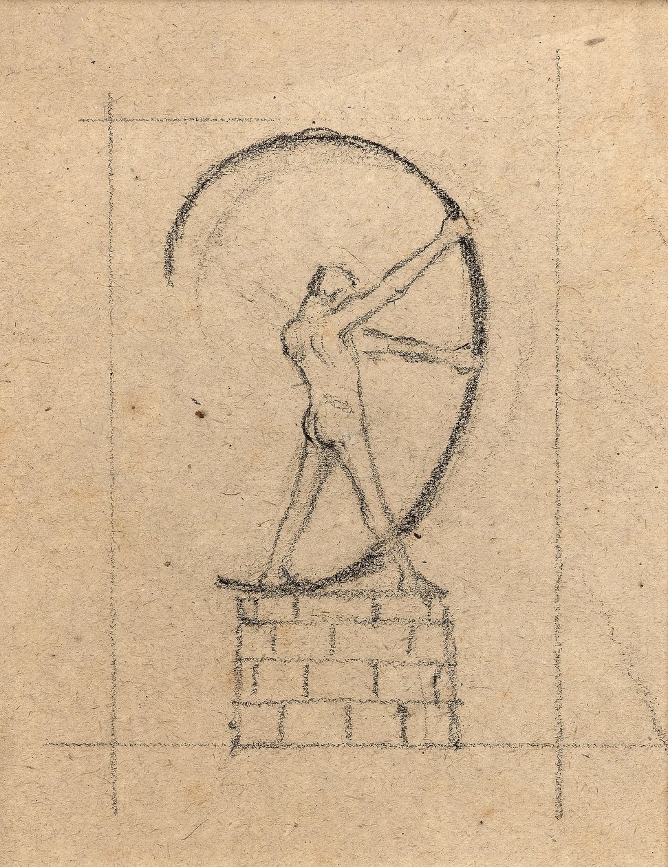 Homme bandant un arc, vers 1897 - Charles Robert Ashbee
