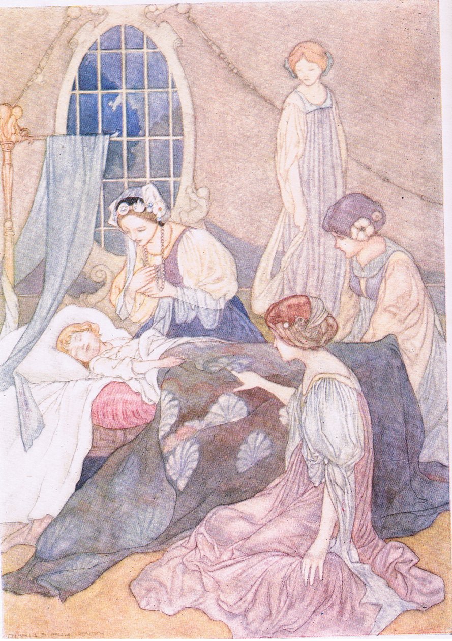 Elle alla dans sa chambre, où dormait son fils George, gardé par des femmes de chambre - Charles Robinson