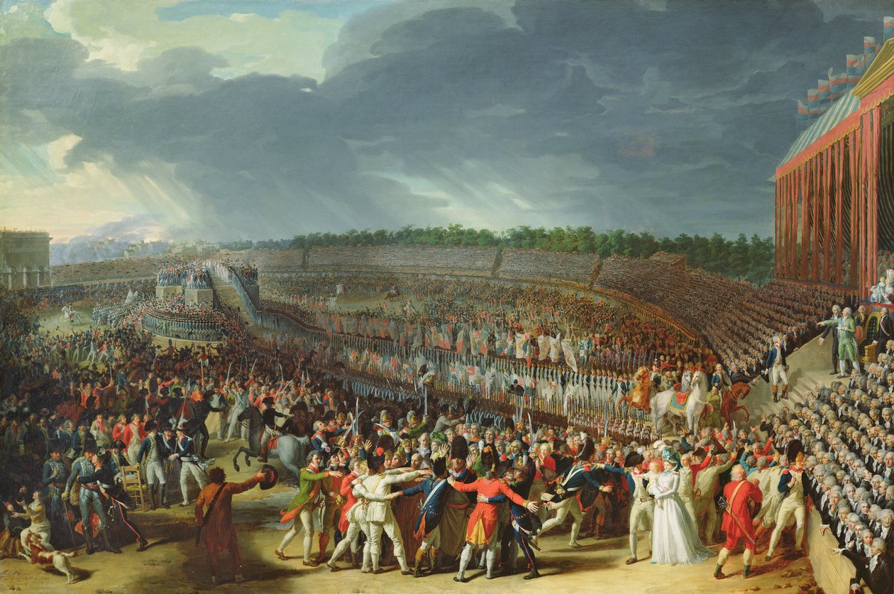 La célébration de la Fédération, Champs de Mars, Paris, 14 juillet 1790 - Charles Thevenin
