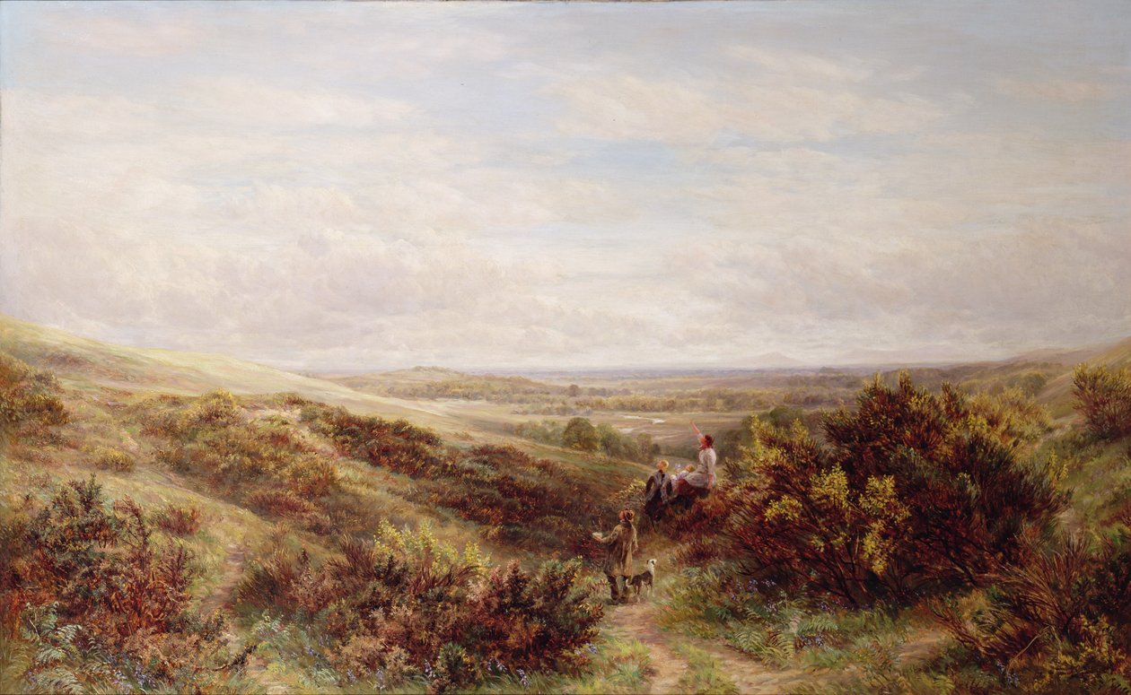 Paysage de lande avec figures - Charles Thomas Bale