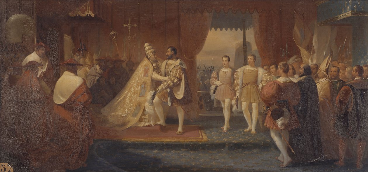Entrevue de François 1er et du pape Clément VIII à Marseille. 13 octobre 1533 - Charles Philippe Lariviere