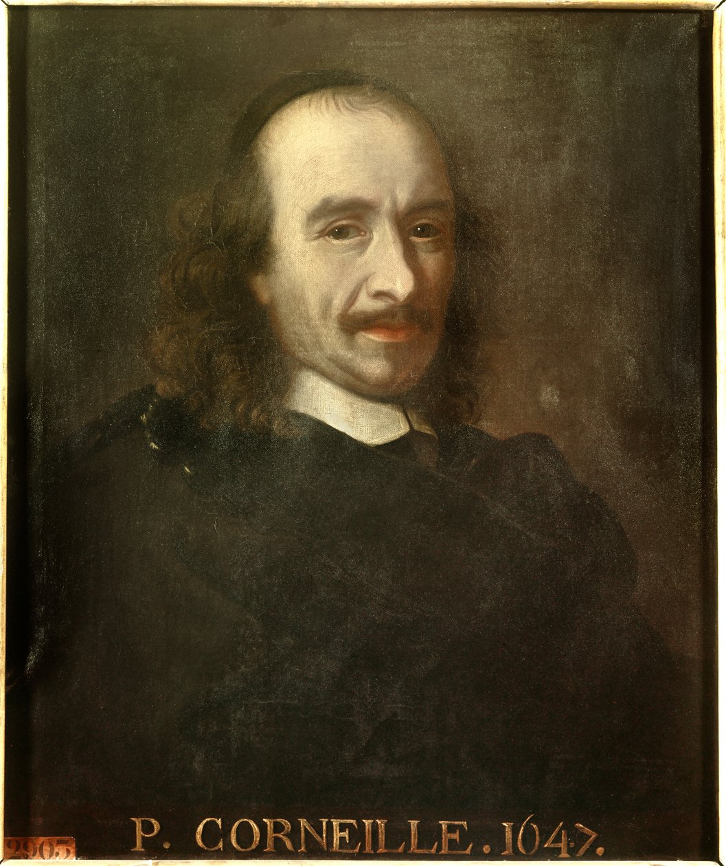 Portrait de Pierre Corneille (1606-1684) poète dramatique français - Charles (after) Le Brun