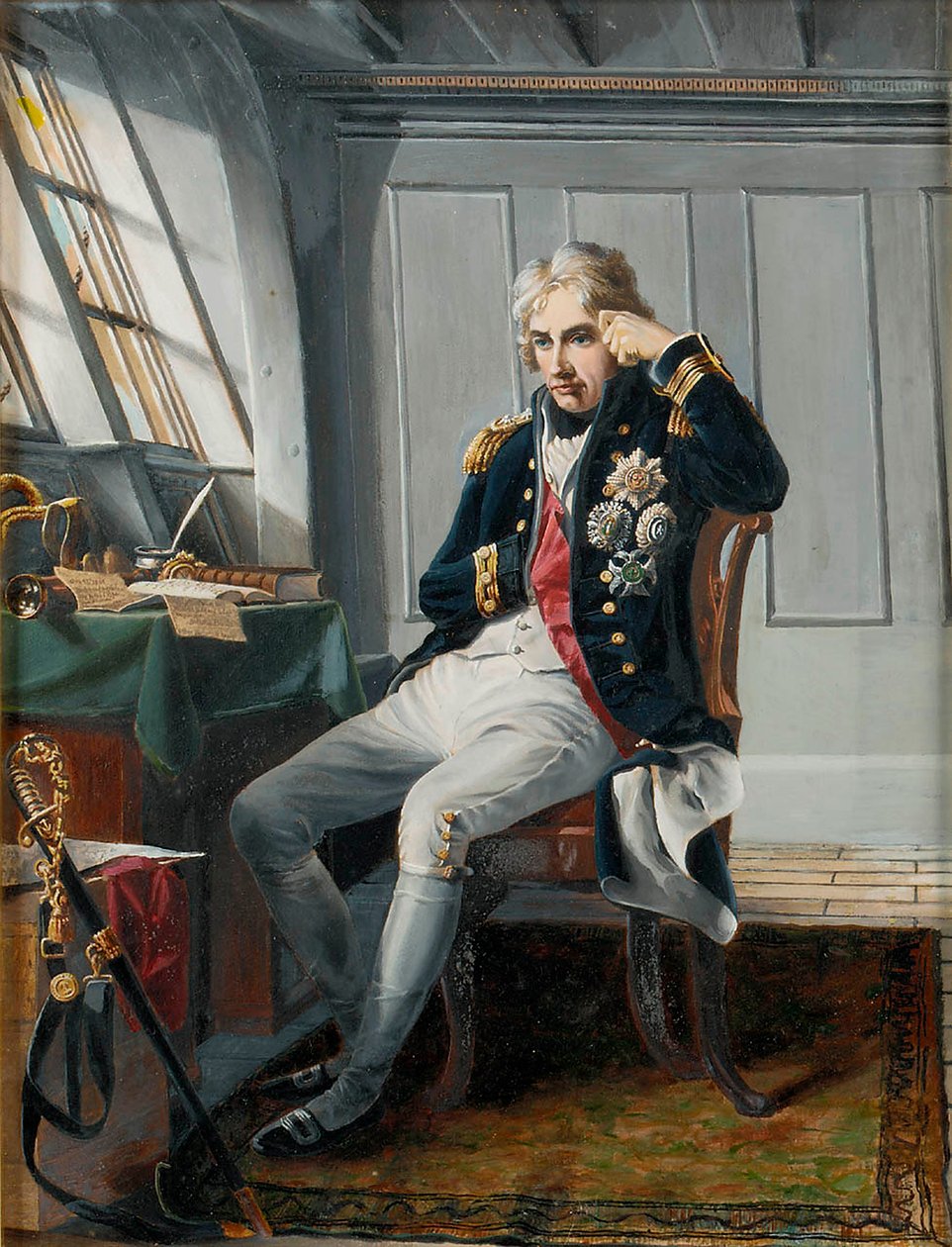 Le vicomte Horatio Nelson (1758-1805), avant la bataille de Trafalgar, 21 octobre 1805, vers 1854 - Charles (after) Lucy