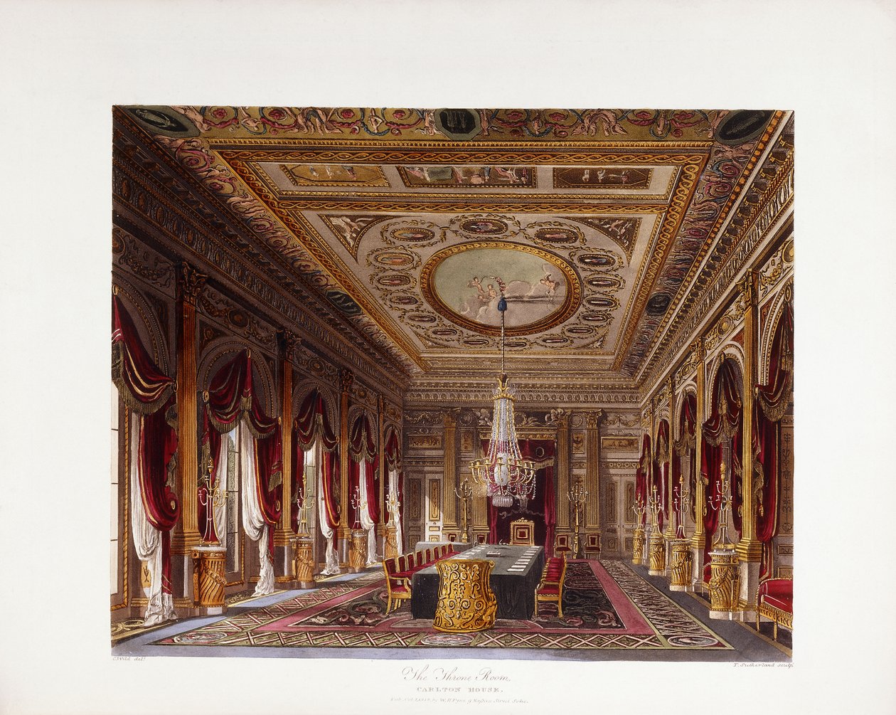 La Salle du Trône, Carlton House - Charles (after) Wild