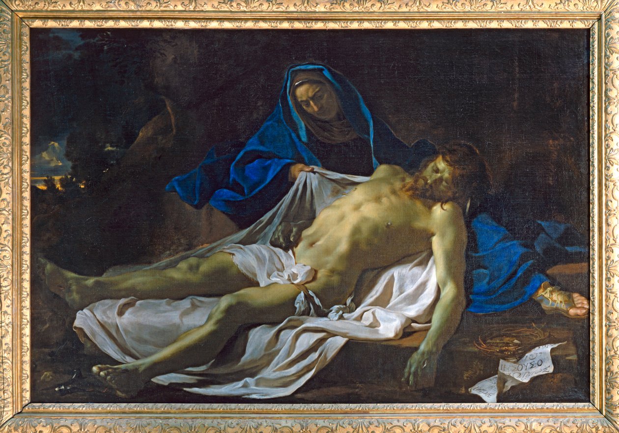 Le Christ mort sur les genoux de la Vierge - The dead Christ on the knees of the Virgin ... - Charles (attr. to) Le Brun