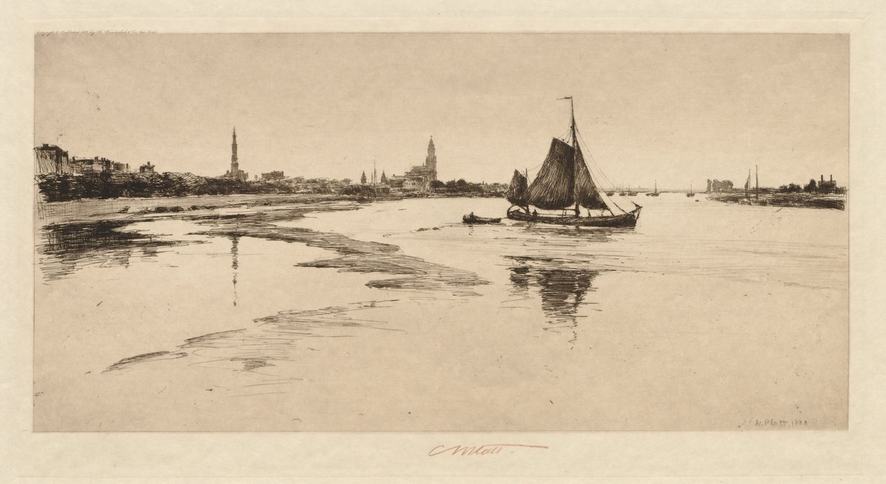 Arnheim sur le Rhin, 1888 - Charles Adams Platt