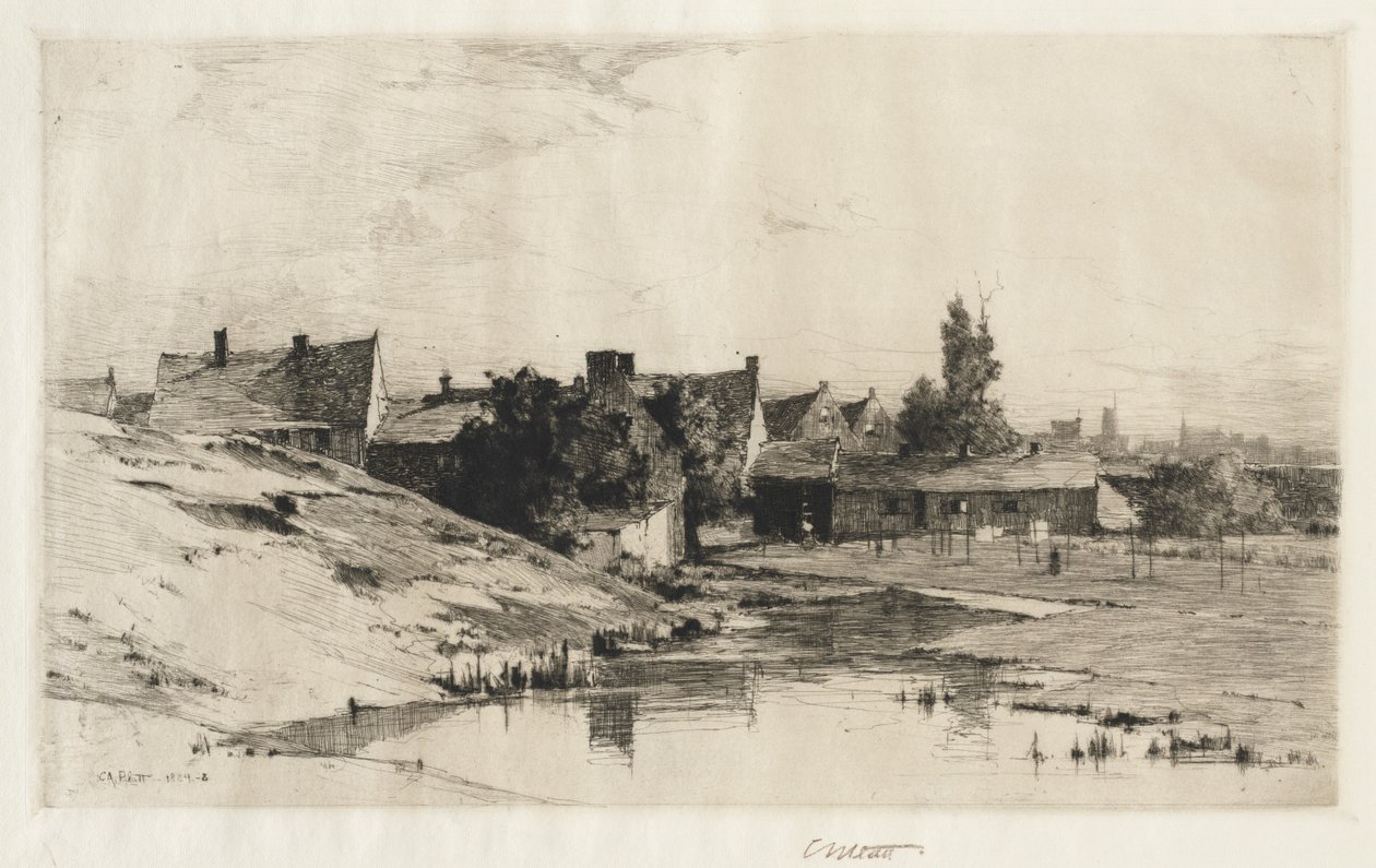 Vieilles maisons près de Bruges, 1884-1888 - Charles Adams Platt